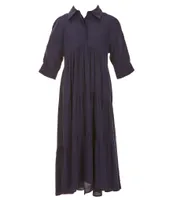 A Loves A Big Girls 7-16 Balloon Sleeve A-Line Midi Dress