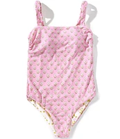 A Loves A Big Girls Reversible Bandeau One-Piece Swimsuit