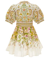 A Loves A Big Girls 7-16 Bubble Sleeve Floral Dress