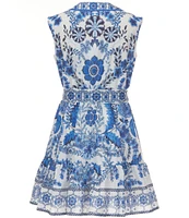 A Loves A Big Girls 7-16 Button Front Floral Dress