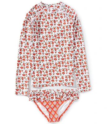 A Loves A Big Girls 7-16 Floral Rashguard Two-Piece Swimsuit