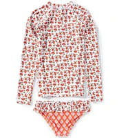 A Loves A Big Girls 7-16 Floral Rashguard Two-Piece Swimsuit