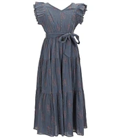 A Loves A Big Girls 7-16 Family Matching Flutter Sleeve Maxi Dress