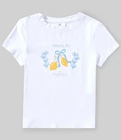 A Loves A Big Girls 7-16 Lemon Graphic T-Shirt