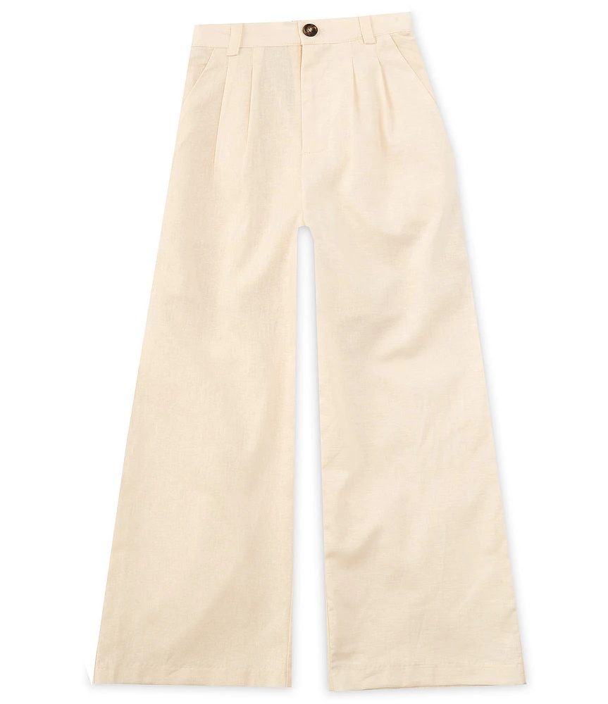 A Loves A Big Girls 7-16 Linen Blend Trouser Pants