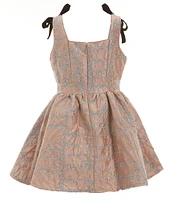 A Loves A Big Girls 7-16 Glitter Velvet Bow Party Dress