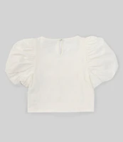 A Loves A Big Girls 7-16 Puff Sleeve Ruched Blouse