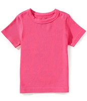 A Loves A Big Girls Ribbed Knit Short Sleeve T-Shirt