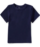 A Loves A Big Girls Ribbed Knit Short Sleeve T-Shirt