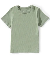 A Loves A Big Girls Ribbed Knit Short Sleeve T-Shirt