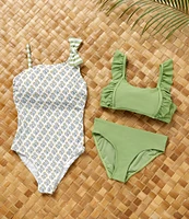 A Loves A Big Girls Ruffle Bralette 2-Piece Swimsuit