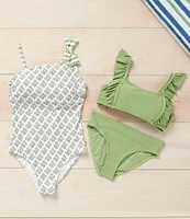 A Loves A Big Girls Ruffle Bralette 2-Piece Swimsuit