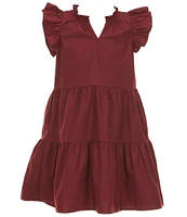 A Loves A Big Girls Ruffle Cap Sleeve A-Line Tiered Dress