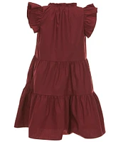 A Loves A Big Girls Ruffle Cap Sleeve A-Line Tiered Dress