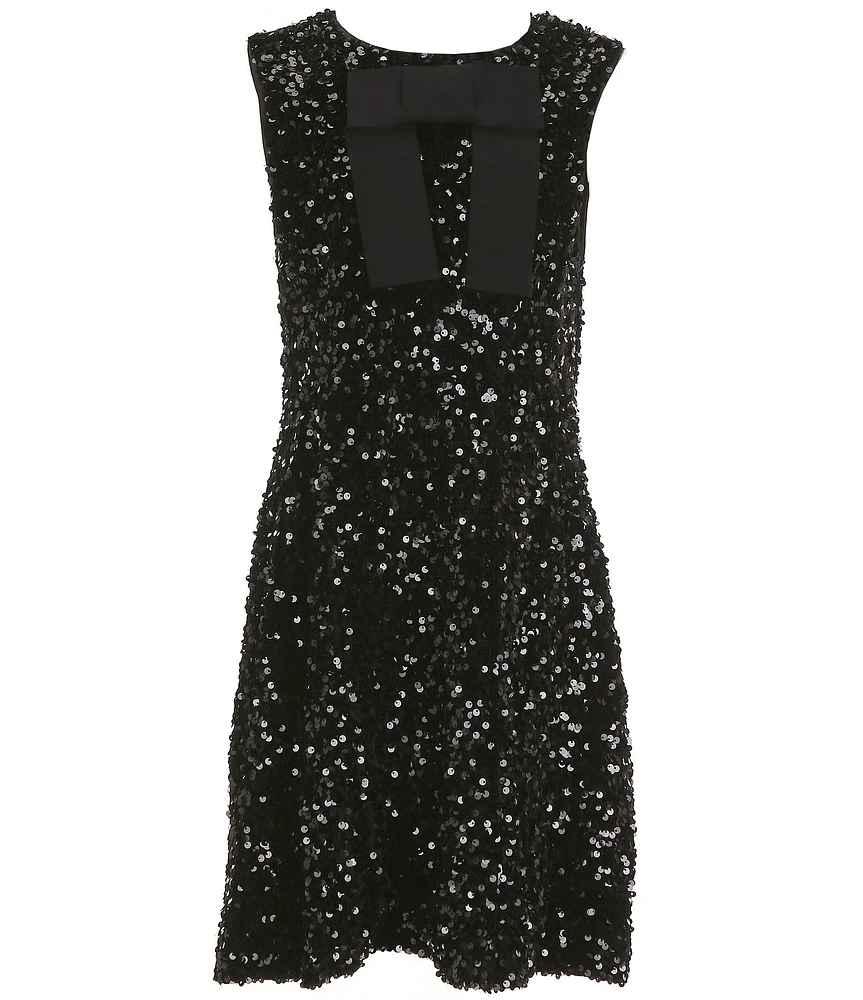 A Loves A Big Girls 7-16 Sequin Bow Detail Dress