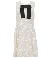 A Loves A Big Girls 7-16 Sequin Bow Detail Dress