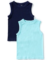 A Loves A Big Girls 7-16 Sleeveless 2-Pack Seamless Tank Tops