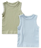 A Loves A Big Girls Sleeveless 2-Pack Seamless Tank Tops