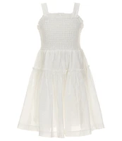 A Loves A Big Girls 7-16 Sleeveless Smocked Dress