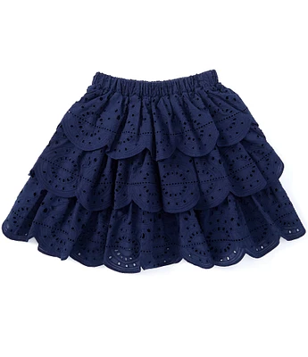 A Loves A Big Girls 7-16 Tiered Eyelet Skirt