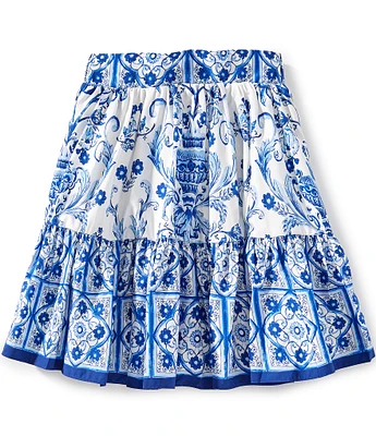 A Loves A Big Girls 7-16 Tiered Pull-On Skirt