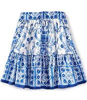 A Loves A Big Girls 7-16 Tiered Pull-On Skirt