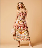 A Loves A Floral Printed A-Line Coordinating Maxi Skirt