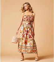 A Loves A Floral Printed A-Line Coordinating Maxi Skirt