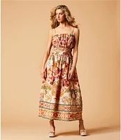 A Loves A Floral Printed A-Line Coordinating Maxi Skirt