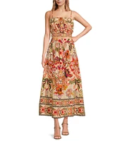 A Loves A Floral Printed A-Line Coordinating Maxi Skirt