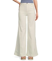 A Loves A High Rise Wide Leg Patch Pocket Utility Jeans