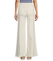 A Loves A High Rise Wide Leg Patch Pocket Utility Jeans