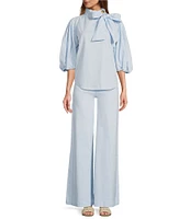 A Loves A High Rise Wide Leg Patch Pocket Utility Jeans