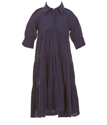 A Loves A Little Girls 2T-6X Balloon Sleeve A-Line Midi Dress