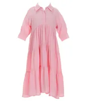 A Loves A Little Girls 2T-6X Balloon Sleeve A-Line Midi Dress