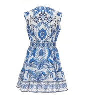A Loves A Little Girls 2T-6X Button Front Floral Dress