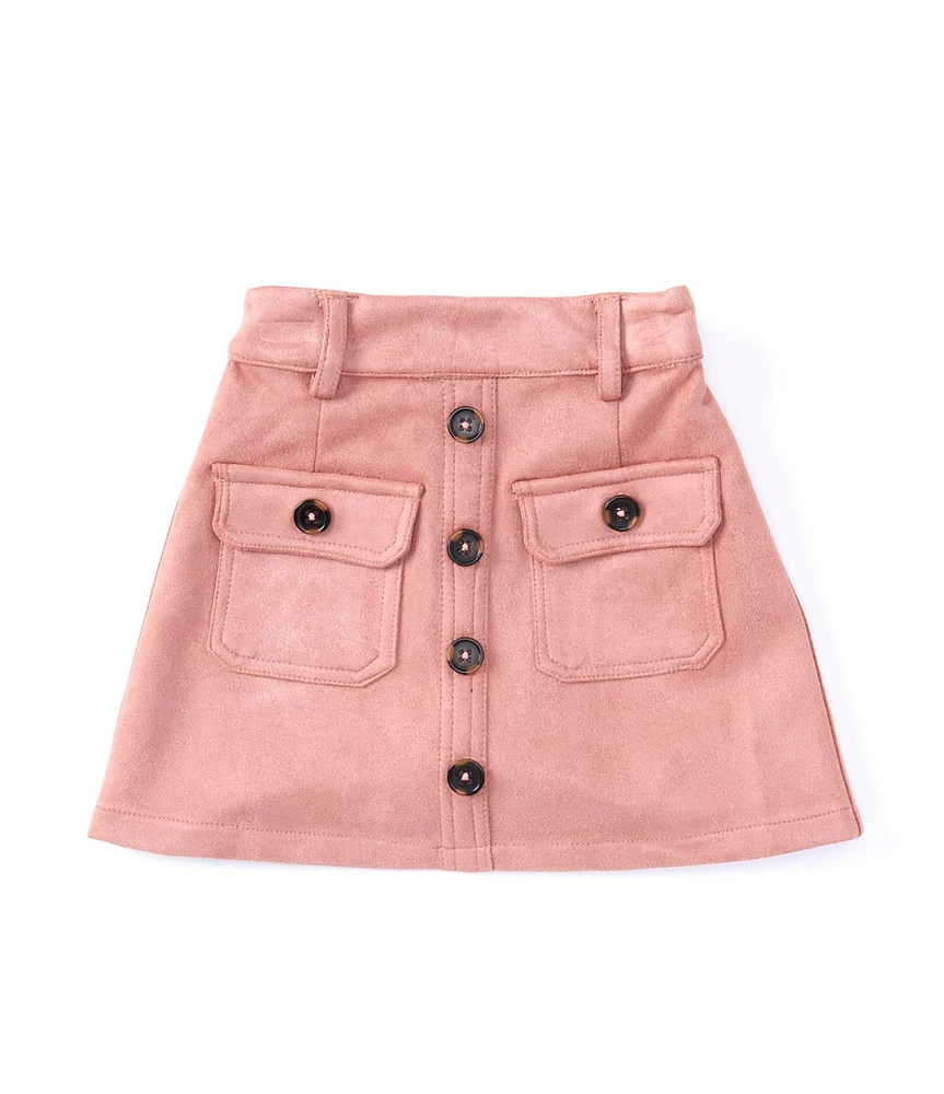 A Loves A Little Girls 2T-6X Button Front Mini Skirt