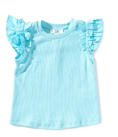 A Loves A Little Girls 2T-6X Flutter Sleeve Ribbed Tank