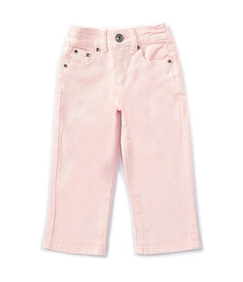 A Loves A Little Girls 2T-6X High Waist Distressed Wide Leg Denim Pants