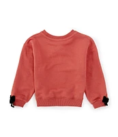 A Loves A Little Girls 2T-6X Long Sleeve Bow Sweatshirt