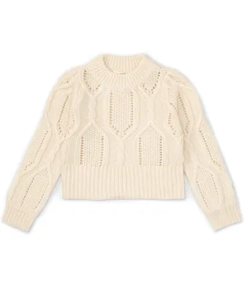 A Loves A Little Girls 2T-6X Long Sleeve Cable Sweater