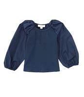 A Loves A Little Girls 2T-6X Long Sleeve Poplin Top