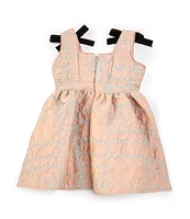 A Loves A Little Girls 2T-6X Glitter Velvet Bow Party Dress