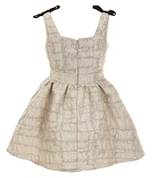 A Loves A Little Girls 2T-6X Glitter Velvet Bow Party Dress