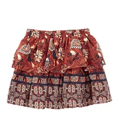 A Loves A Little Girls 2T-6X Printed Tiered Mini Skirt