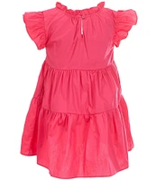 A Loves A Little Girls 2T-6X Ruffle Short Sleeve A-Line Tiered Dress