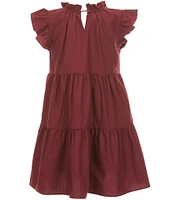 A Loves A Little Girls Ruffle Short Sleeve A-Line Tiered Dress