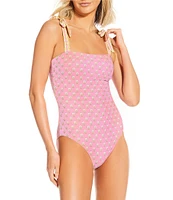 A Loves A Reversible Pretty Posey Bandeau Tie Shoulder One Piece Swimsuit