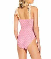 A Loves A Reversible Pretty Posey Bandeau Tie Shoulder One Piece Swimsuit