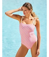 A Loves A Reversible Pretty Posey Bandeau Tie Shoulder One Piece Swimsuit